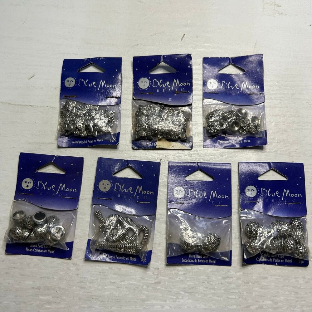 Blue Moon Beads Silver Findings Lot Butterfly Heart Toggle